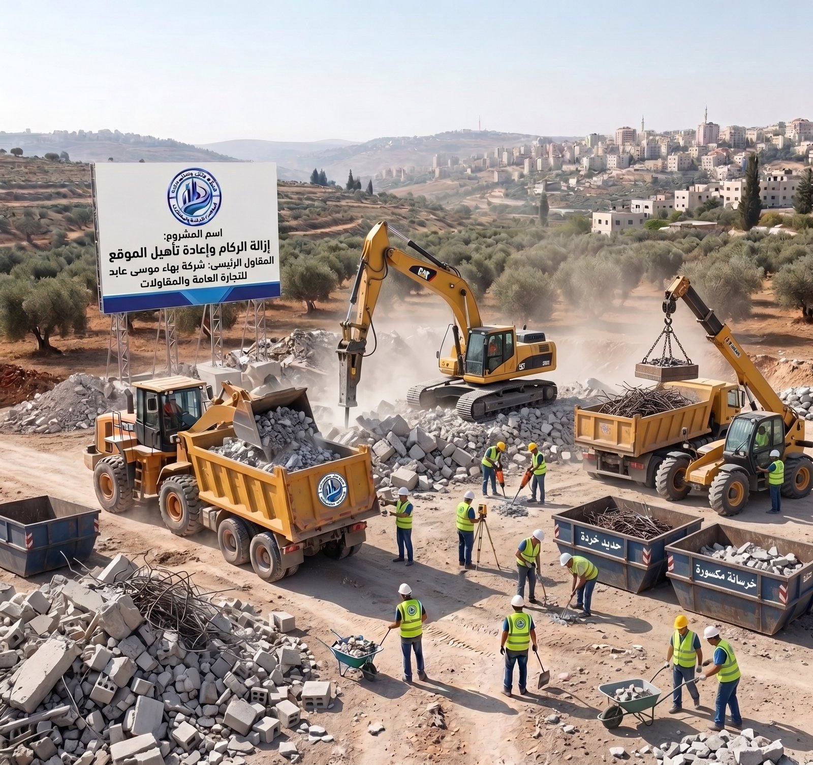 مشروع إزالة الركام وفتح الشوارع والمحاور الحيوية
