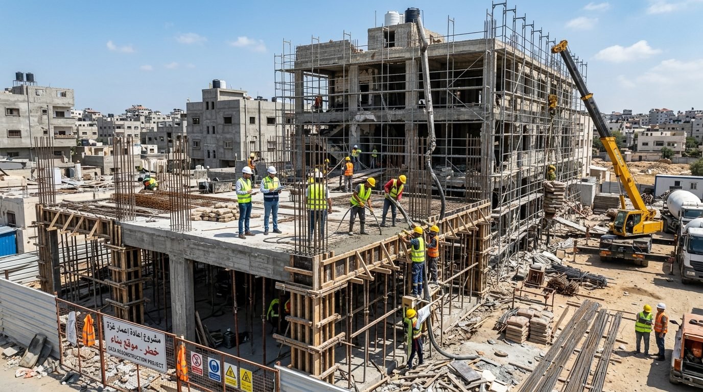 أعمال البناء والترميم والتشييد