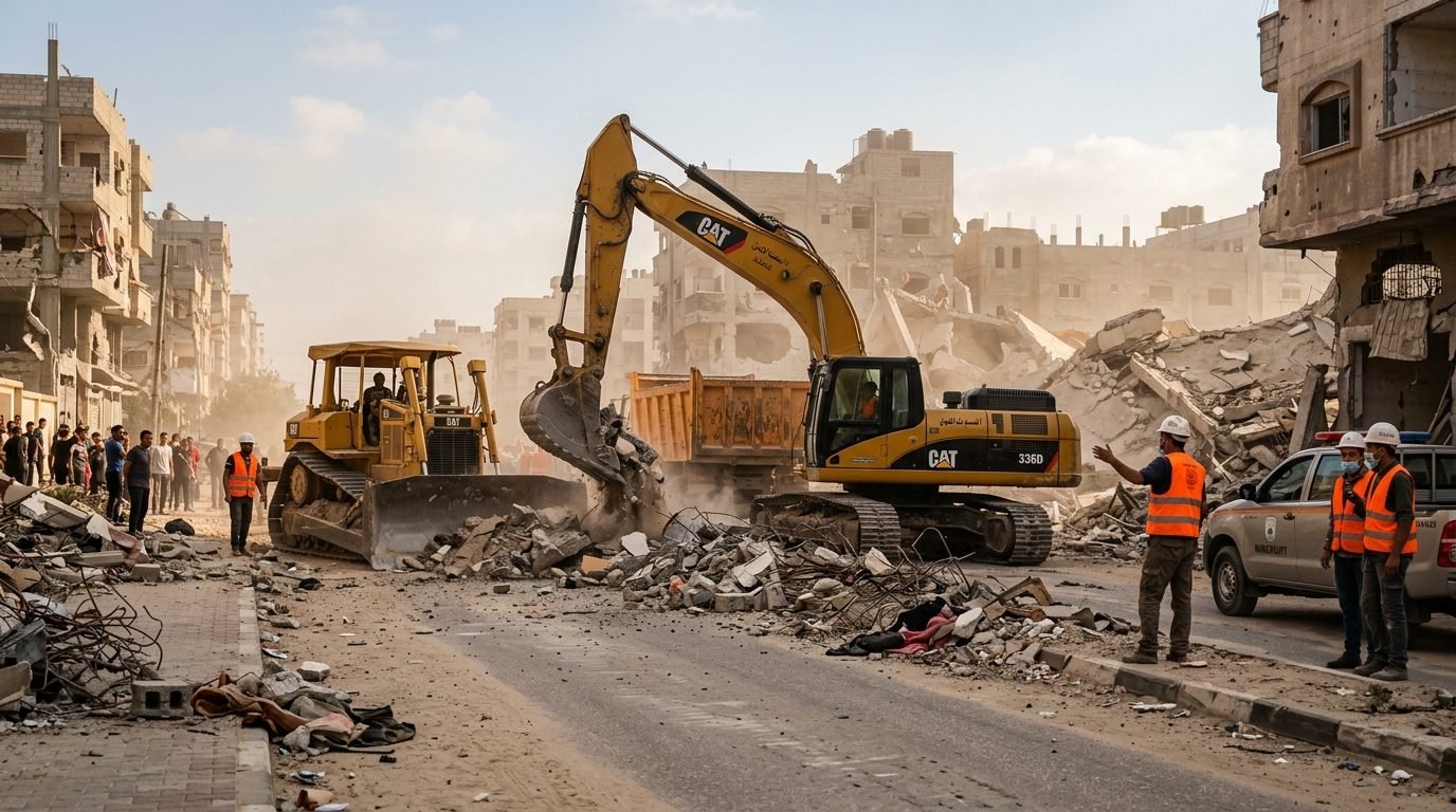 إزالة الركام وفتح الطرق الحيوية
