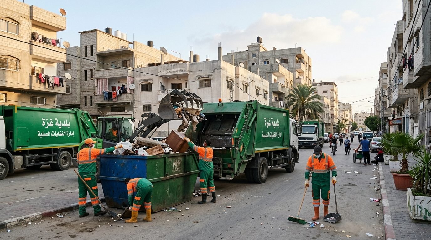 جمع ونقل النفايات الصلبة وإصحاح البيئة